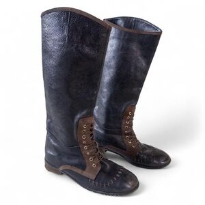 Schuler & Sons for Anthropologie Whipstitch Tall Leather Riding Boots ~9.5